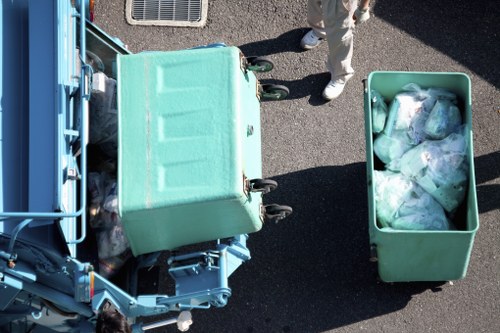 Professional waste clearance team working in Acton